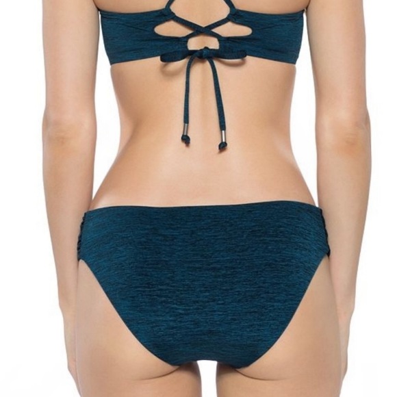 Becca by Rebecca Virtue American Fit Green Side Tab Swim Bottom - Large - Picture 3 of 8